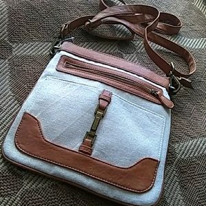 Chico's tan and cream bag